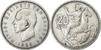 Greece 20 Drachmai Paul I, Silver, KM:85 -
