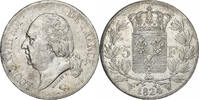 France 5 Francs Louis XVIII, Louis XVIII, Lille, Silver -