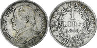ITALIAN STATES Lira PAPAL STATES, Pius IX, Rome, Silver -