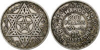 Morocco 200 Francs Mohammed V, Paris, Silver, KM:53 -