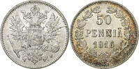 Finland 50 Penniä Nicholas II, Silver, KM:2.2 -