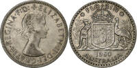Australia Florin Elizabeth II, Melbourne, Silver, KM:60 -