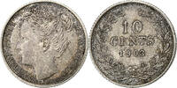 Netherlands 10 Cents Wilhelmina I, Silver, KM:135 -