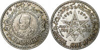 Morocco 500 Francs Mohammed V, Paris, Silver, KM:54 -