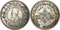 Morocco 500 Francs Mohammed V, Paris, Silver, KM:54 -