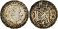 Netherlands Gulden Juliana, Utrecht, Silver, KM:184 -