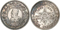 Morocco 500 Francs Mohammed V, Paris, Silver, KM:54 -