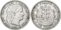 Haiti 20 Centimes Paris, Silver, KM:45 -