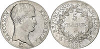 France 5 Francs Napoléon I, Strasbourg, Silver, KM:673.3 -