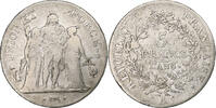 France 5 Francs Union et Force, Paris, Silver, KM:639.1 -