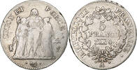 France 5 Francs Union et Force, Paris, Silver, KM:639.1 -