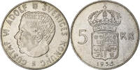 Sweden 5 Kronor Gustaf VI, Stockholm, Silver, KM:829 -