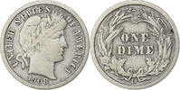 United States Dime Barber Dime, Denver, Silver, KM:113 -