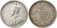 India 2 Annas George V, Bombay, Silver, KM:515 -