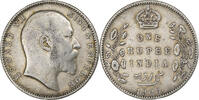 India Rupee Edward VII, Silver, KM:508 -
