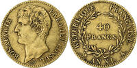 France 40 Francs Napoléon I, Paris, Without olive, Gold -