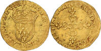 France Écu dor au soleil 1590 Paris Charles X, Paris, Gold VF(20-25)