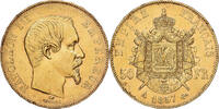 France 50 Francs Napoleon III, Paris, Gold, KM:785.1 -