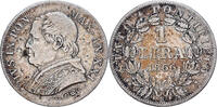 Vatican Lira 1866 R PAPAL STATES, Pius IX, Rome, Silver, KM:1378 S+ 140.44 元  ＋  38.62 元 运费