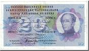 Switzerland 20 Franken Banknote, 1972-01-24, KM:46t -