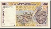 West African States 1000 Francs Banknote, Undated, KM:711Ka -