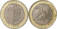 Netherlands 2 Euro Beatrix, Utrecht, planchet error struck on 1 Euro -