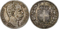 Italy 5 Lire Umberto I, Rome, Silver, KM:20 -