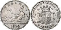 Spain 5 Pesetas Provisional Government, Silver, KM:655 -