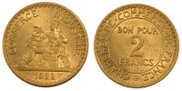 France 2 Francs Coin, Chambre de commerce, Aluminum-Bronze -