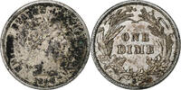 United States Dime Barber Dime, San Francisco, Silver, KM:113 -