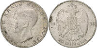 Yugoslavia 20 Dinara Petar II, Silver, KM:23 -