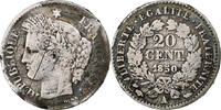 France 20 Centimes Cérès, Paris, Silver, Gadoury:303 -