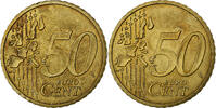 European Union 50 Euro Cent error double reverse side, Brass -