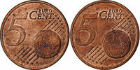European Union 5 Euro Cent error double reverse side, Copper Plated Steel -