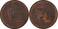 France Euro Cent error double observe side, Paris, Copper Plated Steel -
