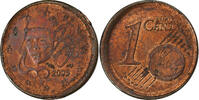 France Euro Cent error broadstruck, Paris, Copper Plated Steel -