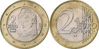 Austria 2 Euro planchet error struck on 1 Euro, Vienna, Bi-Metallic -