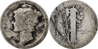 United States Dime Mercury Dime, Philadelphia, Silver, KM:140 -