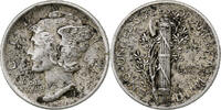 United States Dime Mercury Dime, Philadelphia, Silver, KM:140 -