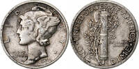 United States Dime Mercury Dime, Philadelphia, Silver, KM:140 -