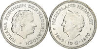 Netherlands 10 Gulden Juliana, Utrecht, Silver, KM:195 -