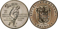 Panama 5 Balboas U.S. Mint, Silver, KM:28 -