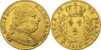 France 20 Francs 1815 R Louis XVIII, London, Gold, Gadoury:1027 AU(50-53)