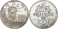 France 100 Francs Statue de la Liberté, Proof, Silver -