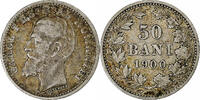 Romania 50 Bani Carol I, Silver, KM:23 -