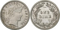 United States Dime Barber Dime, Denver, Silver, KM:113 -