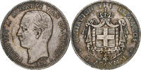 Greece 5 Drachmai George I, Paris, Silver, KM:46 -