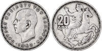 Greece 20 Drachmai Silver, KM:73 -
