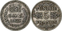 Tunisia 5 Francs 1936/AH1355 Paris Ahmad Pasha Bey, Paris, Silver SS 14.95 US$  +  28.86 US$ shipping