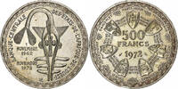 West African States 500 Francs Silver, KM:7 -